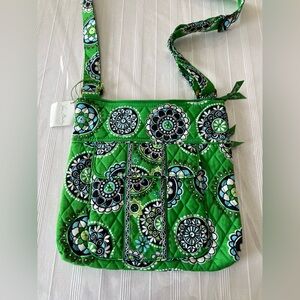 Vera Bradley Green and Blue Patterned Crossbody Bag NWT